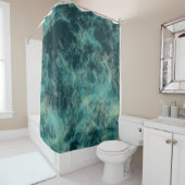 Aquamariner Marmor Abstrakt Duschvorhang (Beispiel)