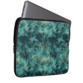 Aquamariner Marmor Abstrakt Laptopschutzhülle (Vorne Rechts)