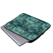 Aquamariner Marmor Abstrakt Laptopschutzhülle (Vorne Knopf)
