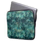 Aquamariner Marmor Abstrakt Laptopschutzhülle (Vorderseite Links)