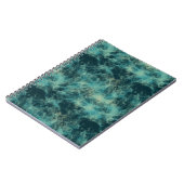 Aquamariner Marmor Abstrakt Notizblock (Linke Seite)