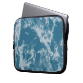 Aquamariner Marmor Laptopschutzhülle (Vorderseite Links)