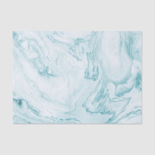 Aquamariner Marmor Seidenpapier (Vorderseite)