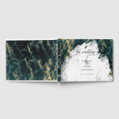 Aquamariner MarmorbarefootBride™ Gästebuch (Voll)