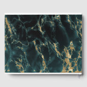 Aquamariner MarmorbarefootBride™ Gästebuch (Rückseite)