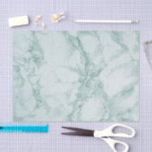 Aquamariner Marmorentwurf Seidenpapier (Handwerk)