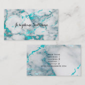 aquamariner Marmorhintergrund Visitenkarte (Vorne/Hinten)