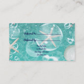 Aquamariner Meerestiere und Blasen Beach Refer Empfehlungskarte (Rückseite)