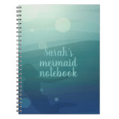 Aquamariner Meerjungfrau Schwimmen im Wave-Noteboo Notizblock (Vorderseite)