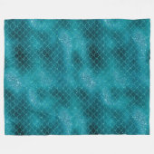 Aquamariner Mermaid Sparkon Fleecedecke (Vorderseite (Horizontal))