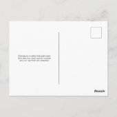 Aquamariner Minimalistischer glücklicher Arbeitsta Postkarte (Rückseite)