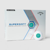 Aquamariner Mit Monogramm anfänglicher Personalisi Golfball (Verpackung)