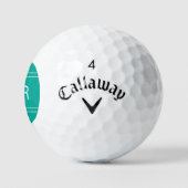 Aquamariner Mit Monogramm anfänglicher Personalisi Golfball (Logo)