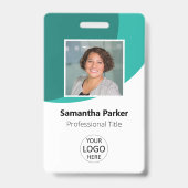 Aquamariner Mitarbeiter - Foto, Logo, Strichcode,  Ausweis (Vorderseite)