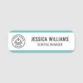 Aquamariner Mitarbeiter für benutzerdefinierte Log Namensschild (Vorderseite)