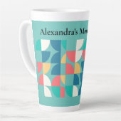 Aquamariner Mod-Geometric im Stil der 60er Jahre Milchtasse (Linke Ecke)