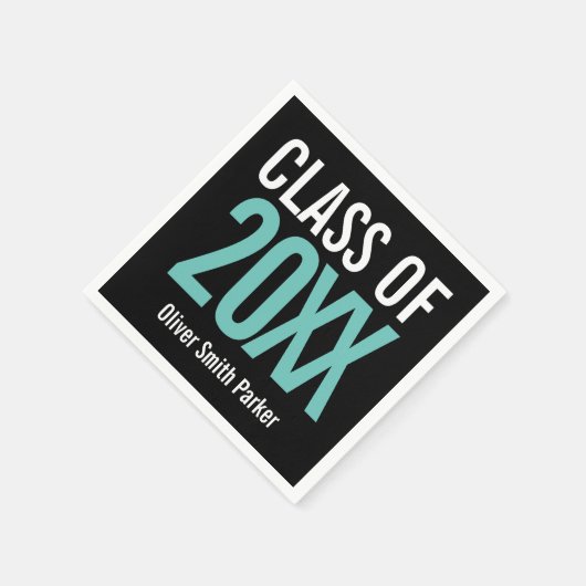 Aquamariner moderner Abschluss JEDES JAHR Serviette (Ecke)