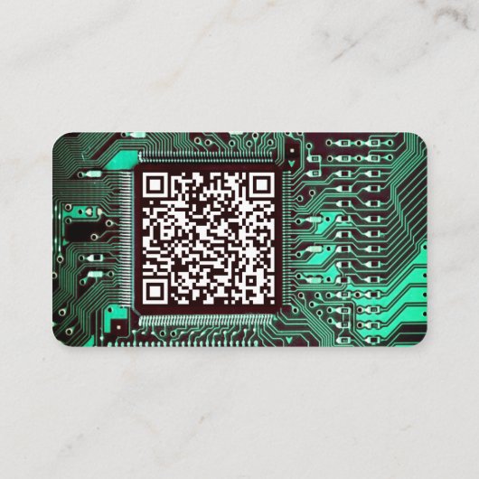 Aquamariner, moderner Leiterplattencode mit kunden Visitenkarte (Rückseite)