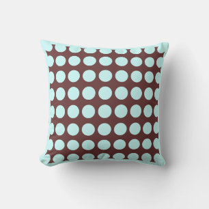 aquamariner, moderner Polka-Punkt Kissen