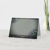 Aquamariner Mond Dankeskarte (Rückseite)