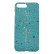 Aquamariner Musiknoten-Muster iPhone 7 Fall