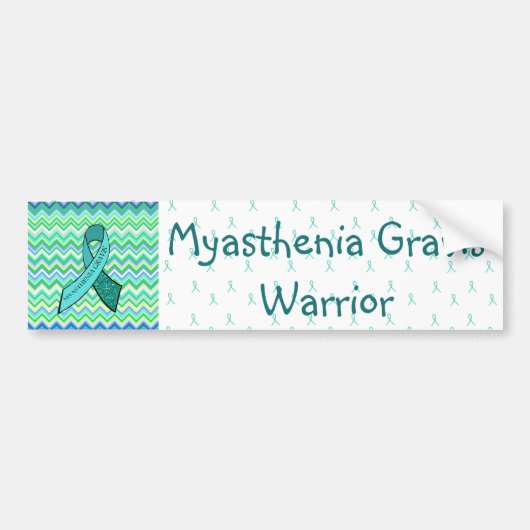Aquamariner Myasthenia Gravis Awareness Autoaufkle Autoaufkleber (Vorne)
