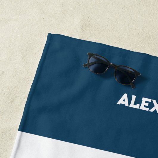 Aquamariner Name Beach House Strandtuch (Beispiel)