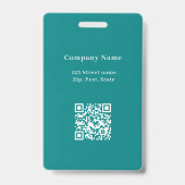 Aquamariner Name des Fotos QR-Geschäftszeichen Ausweis (Rückseite)