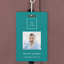 Aquamariner Name des Fotos QR-Geschäftszeichen Ausweis