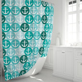 Aquamariner Nautikanker Polka Dot Duschvorhang