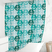 Aquamariner Nautikanker Polka Dot Duschvorhang