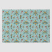 Aquamariner Nautikstern - Benutzerdefinierter Text Seidenpapier (Vorderseite)