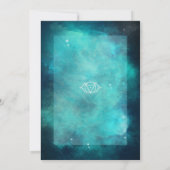 Aquamariner Nebel und Einladung zur Hochzeit von C (Rückseite)