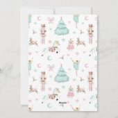 Aquamariner Nussknacker-Bonbons Weihnachts-Party Feiertagskarte (Rückseite)