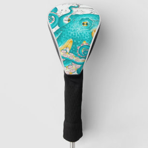 Aquamariner Oktopus Wasserfarbe Golf Headcover