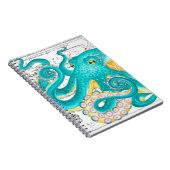 Aquamariner Oktopus Wasserfarbe Notizblock (Rechte Seite)