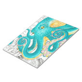 Aquamariner Oktopus Wasserfarbe Notizblock (angewinkelt)