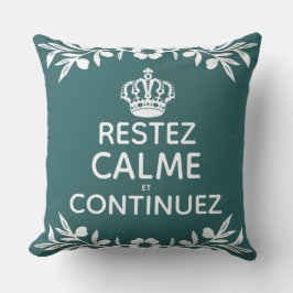 aquamariner Olivenzweig Französischer Behalt Calm Kissen