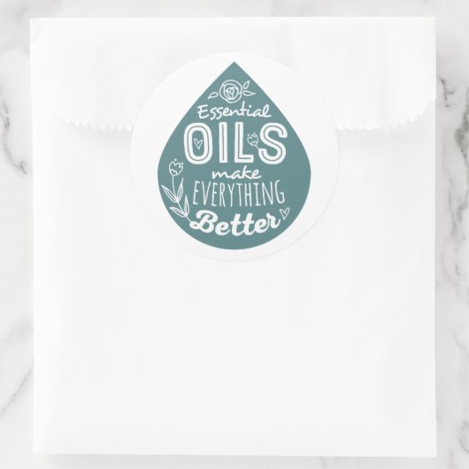 Aquamariner Ölrückgang Runder Aufkleber (Tasche)