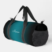 Aquamariner Ombre der Black Edge Duffle Bag (Rechte Ecke)