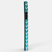 Aquamariner Ombre Zickzack Personalisierter iPhone Case-Mate iPhone Hülle (Hinten/Rechts)