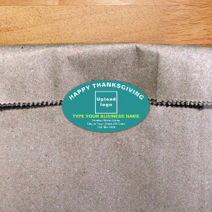 Aquamariner Oval-Aufkleber für Erntedank Ovaler Aufkleber