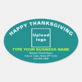 Aquamariner Oval-Aufkleber für Erntedank Ovaler Aufkleber (Vorderseite)