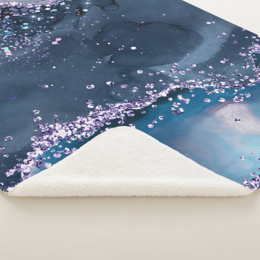 *~* Aquamariner Ozean Agate Celestial GLITZER AP8 Sherpadecke (3/4)