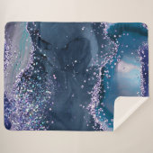 *~* Aquamariner Ozean Agate Celestial GLITZER AP8 Sherpadecke (Vorderseite (Horizontal))