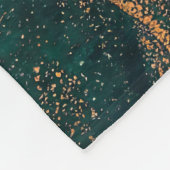 Aquamariner Ozean und Bronze Abstrakt Art Fleecedecke (Ecke)