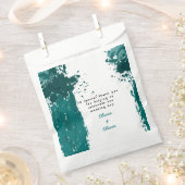 Aquamariner Paint Spritzer - Gastgeschenk Hochzeit Geschenktütchen (Ausgeschnitten)