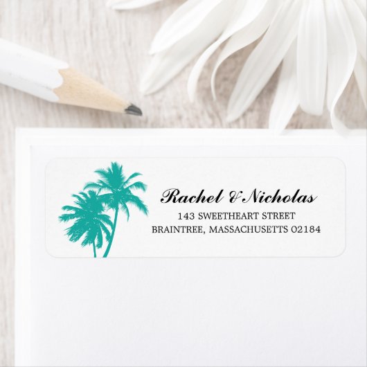 Aquamariner Palmbaum | RÜCKSENDEADRESSE (Insitu)