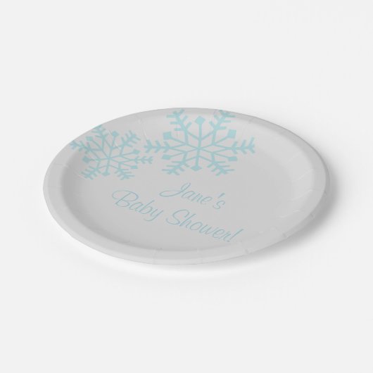 Aquamariner Pappteller (Schrägansicht)