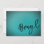 Aquamariner Pass für Brasilien Dankeskarte (Rückseite)